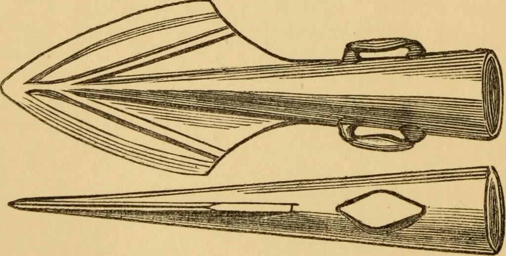 An illustration from Grave-mounds and their contents; a manual of archaeology, as exemplified in the burials of the Celtic, the Romano-British, and the Anglo-Saxon periods, 1870, leaf 220