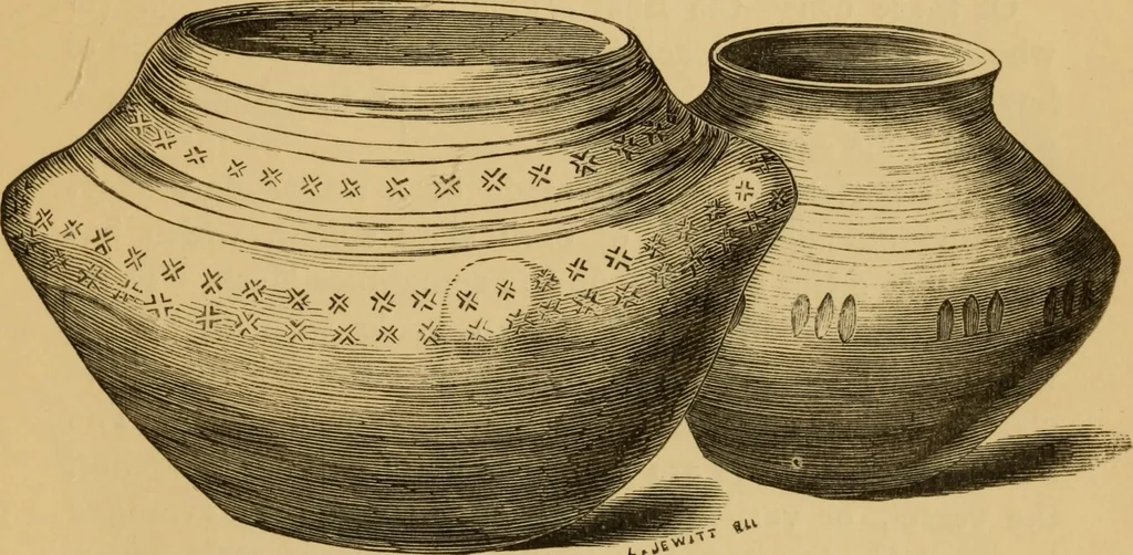 An illustration from Grave-mounds and their contents; a manual of archaeology, as exemplified in the burials of the Celtic, the Romano-British, and the Anglo-Saxon periods, 1870, leaf 245