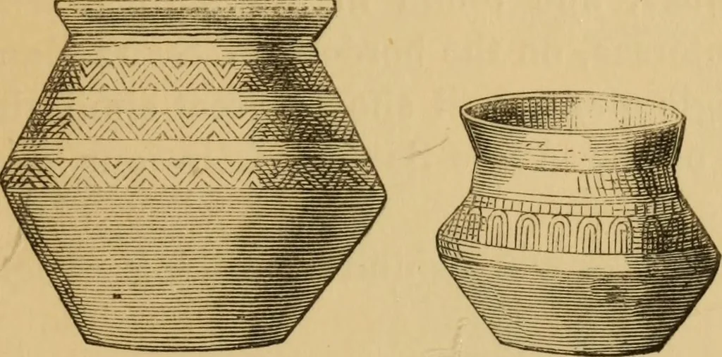 An illustration from Grave-mounds and their contents; a manual of archaeology, as exemplified in the burials of the Celtic, the Romano-British, and the Anglo-Saxon periods, 1870, leaf 251
