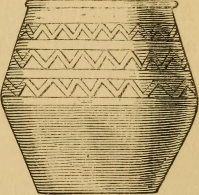 An illustration from Grave-mounds and their contents; a manual of archaeology, as exemplified in the burials of the Celtic, the Romano-British, and the Anglo-Saxon periods, 1870, leaf 251