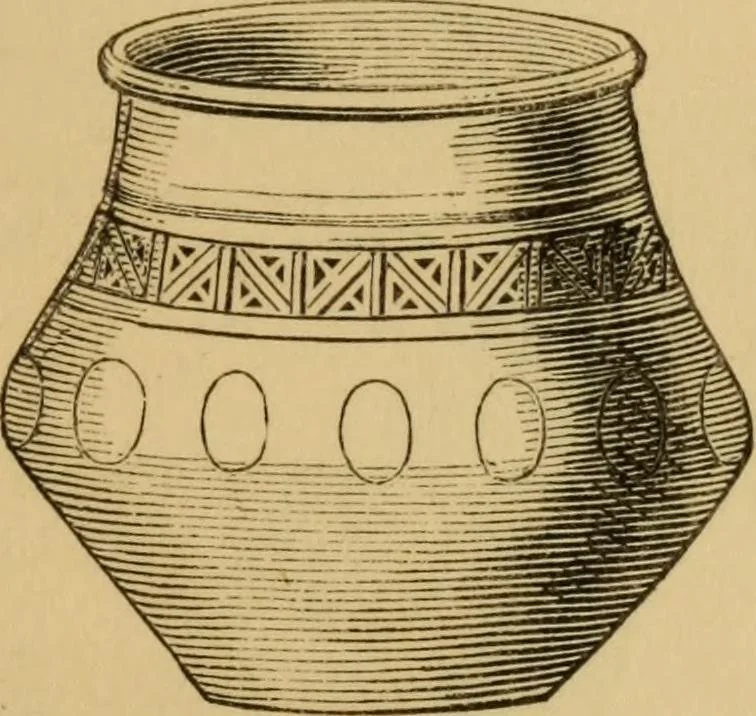 An illustration from Grave-mounds and their contents; a manual of archaeology, as exemplified in the burials of the Celtic, the Romano-British, and the Anglo-Saxon periods, 1870, leaf 251