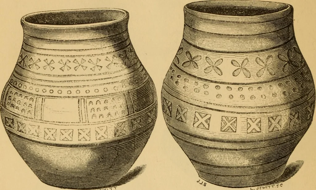 An illustration from Grave-mounds and their contents; a manual of archaeology, as exemplified in the burials of the Celtic, the Romano-British, and the Anglo-Saxon periods, 1870, leaf 254