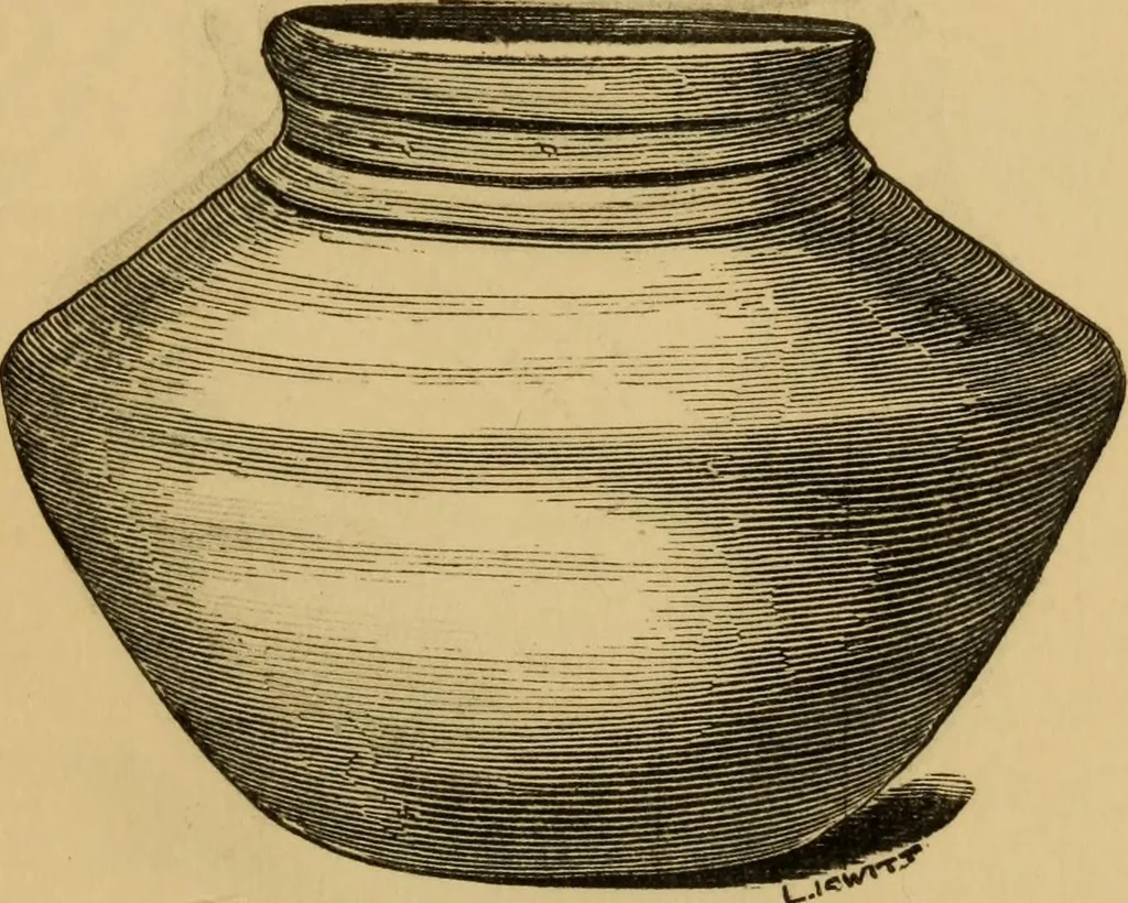 An illustration from Grave-mounds and their contents; a manual of archaeology, as exemplified in the burials of the Celtic, the Romano-British, and the Anglo-Saxon periods, 1870, leaf 255