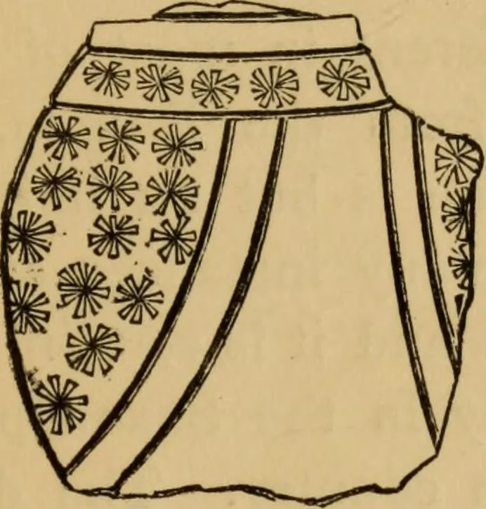 An illustration from Grave-mounds and their contents; a manual of archaeology, as exemplified in the burials of the Celtic, the Romano-British, and the Anglo-Saxon periods, 1870, leaf 257