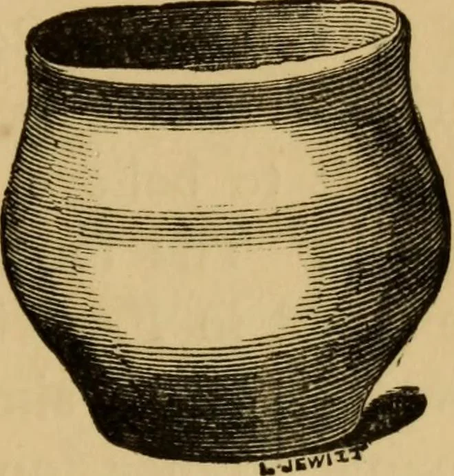An illustration from Grave-mounds and their contents; a manual of archaeology, as exemplified in the burials of the Celtic, the Romano-British, and the Anglo-Saxon periods, 1870, leaf 257