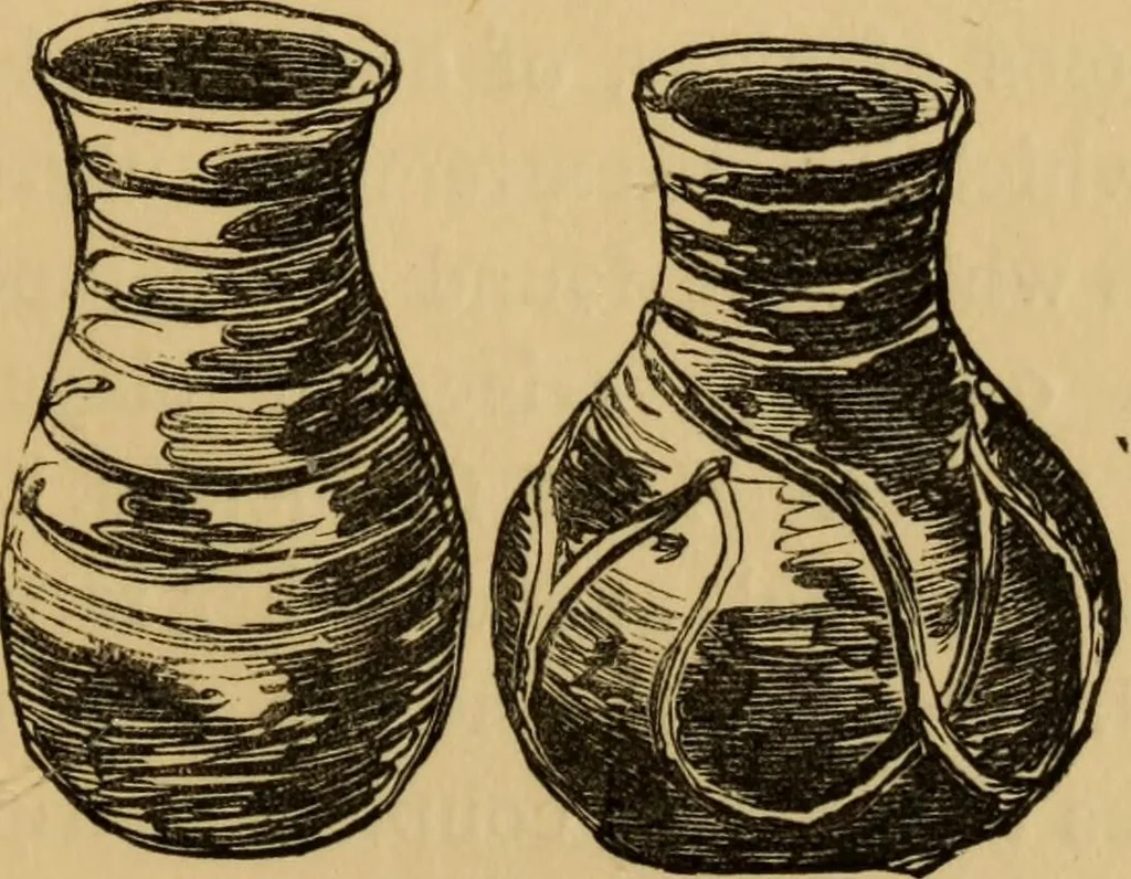 An illustration from Grave-mounds and their contents; a manual of archaeology, as exemplified in the burials of the Celtic, the Romano-British, and the Anglo-Saxon periods, 1870, leaf 261