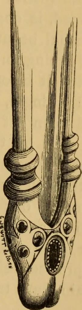 An illustration from Grave-mounds and their contents; a manual of archaeology, as exemplified in the burials of the Celtic, the Romano-British, and the Anglo-Saxon periods, 1870, leaf 267