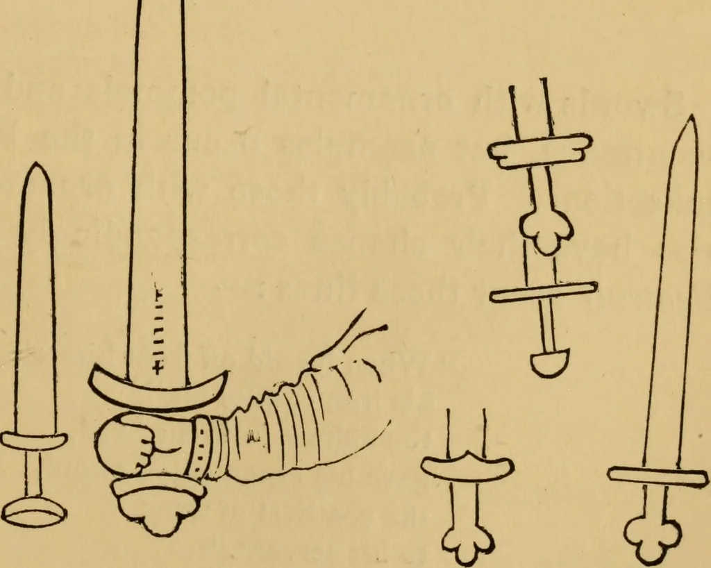An illustration from Grave-mounds and their contents; a manual of archaeology, as exemplified in the burials of the Celtic, the Romano-British, and the Anglo-Saxon periods, 1870, leaf 269