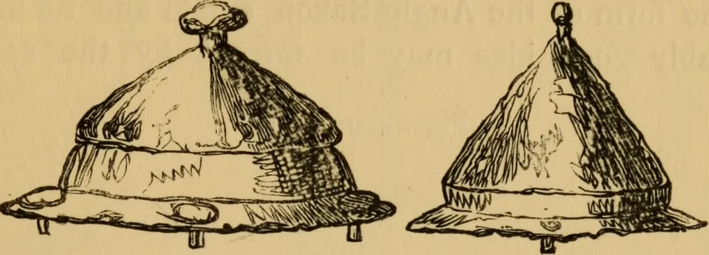 An illustration from Grave-mounds and their contents; a manual of archaeology, as exemplified in the burials of the Celtic, the Romano-British, and the Anglo-Saxon periods, 1870, leaf 277