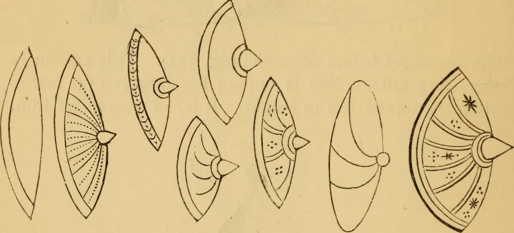 An illustration from Grave-mounds and their contents; a manual of archaeology, as exemplified in the burials of the Celtic, the Romano-British, and the Anglo-Saxon periods, 1870, leaf 278