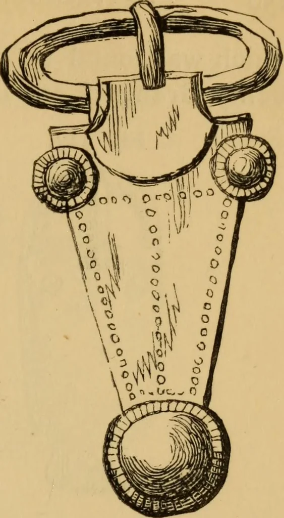 An illustration from Grave-mounds and their contents; a manual of archaeology, as exemplified in the burials of the Celtic, the Romano-British, and the Anglo-Saxon periods, 1870, leaf 279