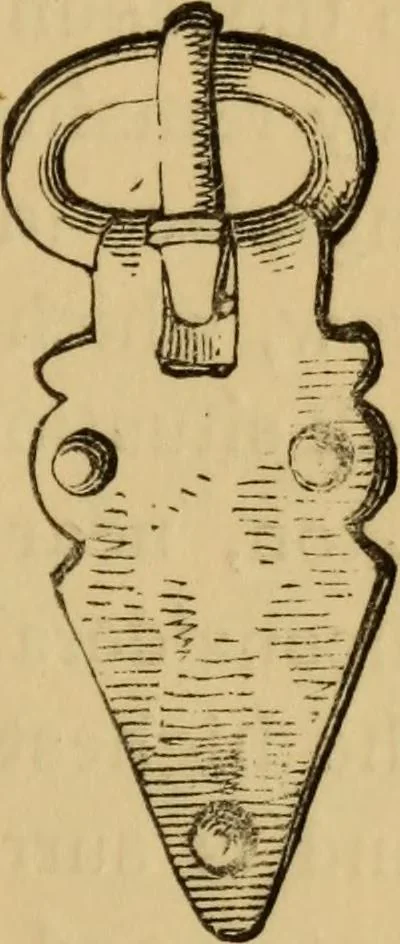 An illustration from Grave-mounds and their contents; a manual of archaeology, as exemplified in the burials of the Celtic, the Romano-British, and the Anglo-Saxon periods, 1870, leaf 279