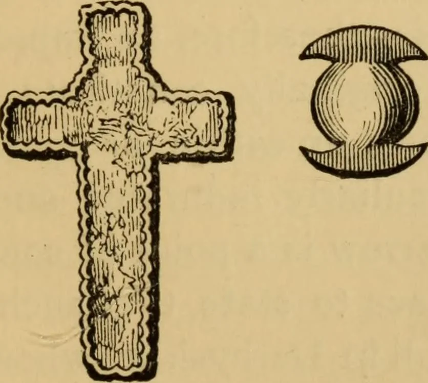 An illustration from Grave-mounds and their contents; a manual of archaeology, as exemplified in the burials of the Celtic, the Romano-British, and the Anglo-Saxon periods, 1870, leaf 283