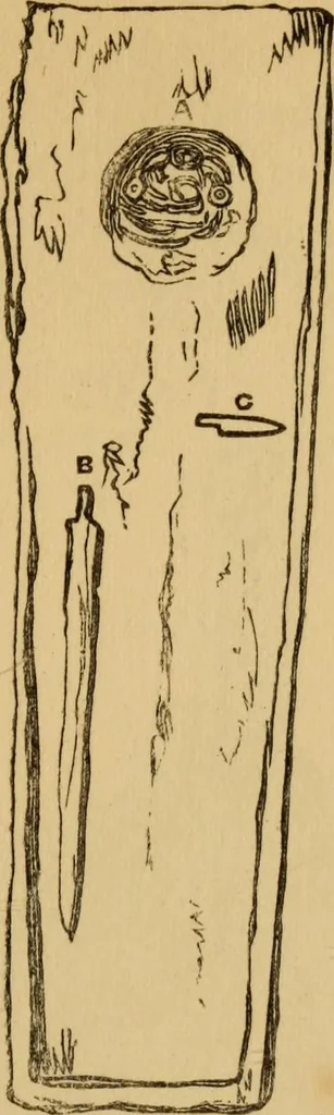 An illustration from Grave-mounds and their contents; a manual of archaeology, as exemplified in the burials of the Celtic, the Romano-British, and the Anglo-Saxon periods, 1870, leaf 289