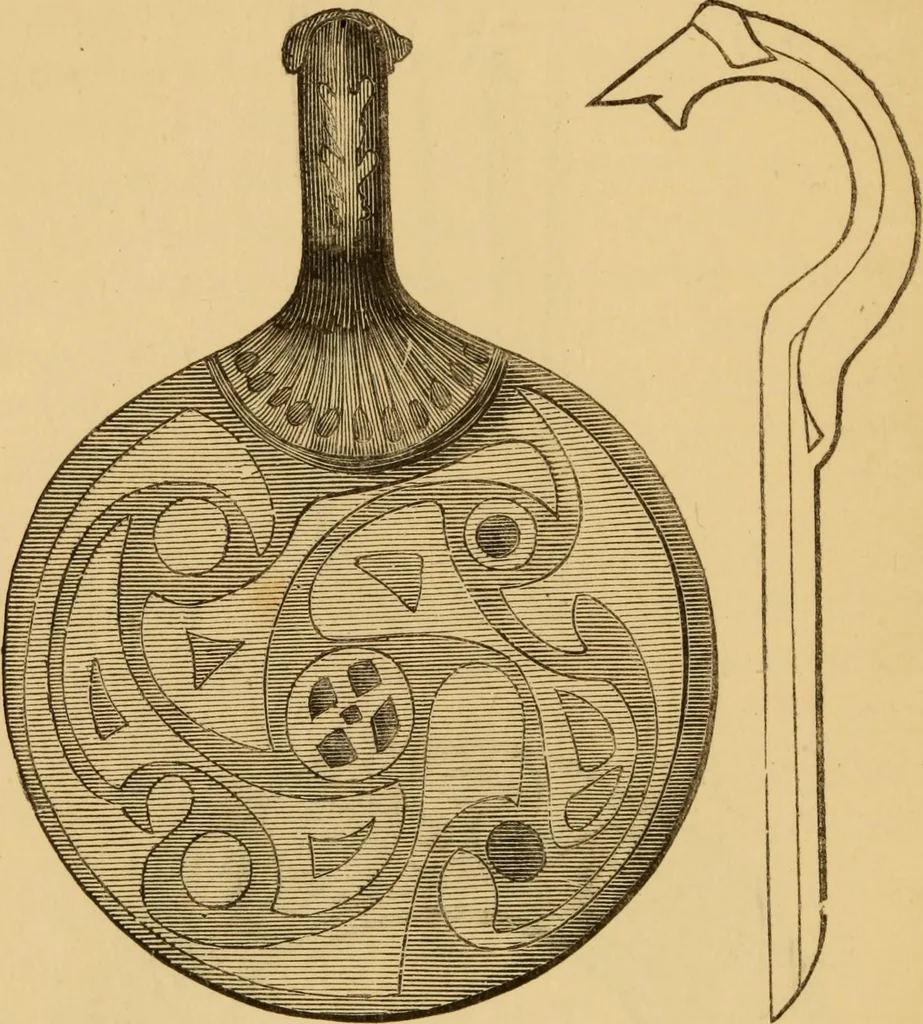 An illustration from Grave-mounds and their contents; a manual of archaeology, as exemplified in the burials of the Celtic, the Romano-British, and the Anglo-Saxon periods, 1870, leaf 290