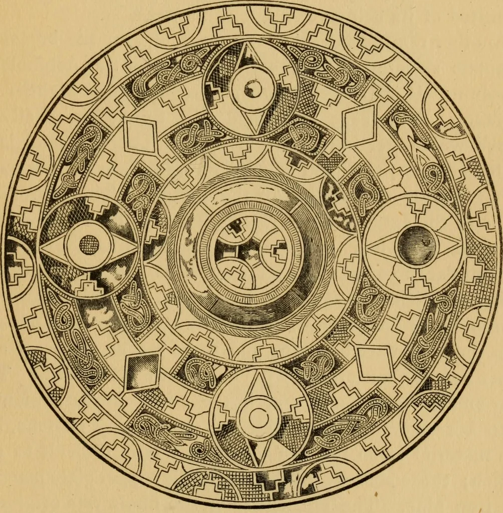 An illustration from Grave-mounds and their contents; a manual of archaeology, as exemplified in the burials of the Celtic, the Romano-British, and the Anglo-Saxon periods, 1870, leaf 297