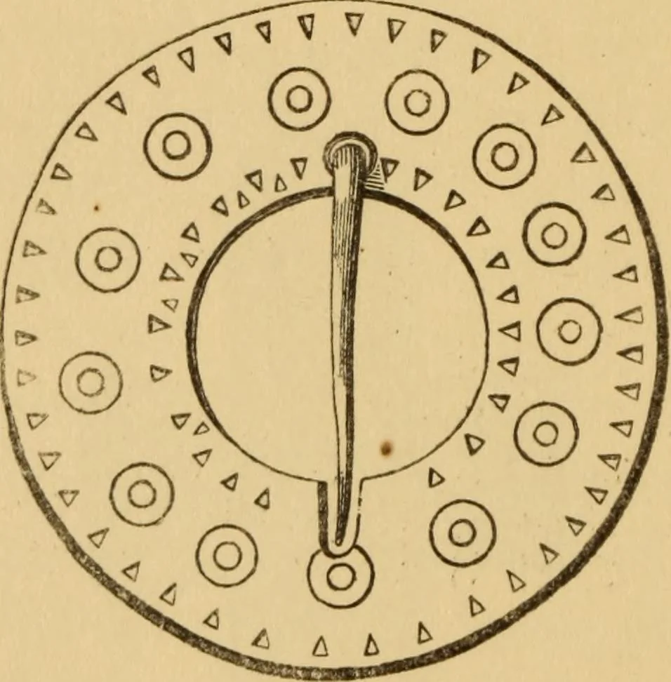 An illustration from Grave-mounds and their contents; a manual of archaeology, as exemplified in the burials of the Celtic, the Romano-British, and the Anglo-Saxon periods, 1870, leaf 300