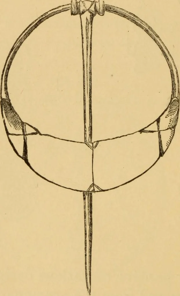 An illustration from Grave-mounds and their contents; a manual of archaeology, as exemplified in the burials of the Celtic, the Romano-British, and the Anglo-Saxon periods, 1870, leaf 302