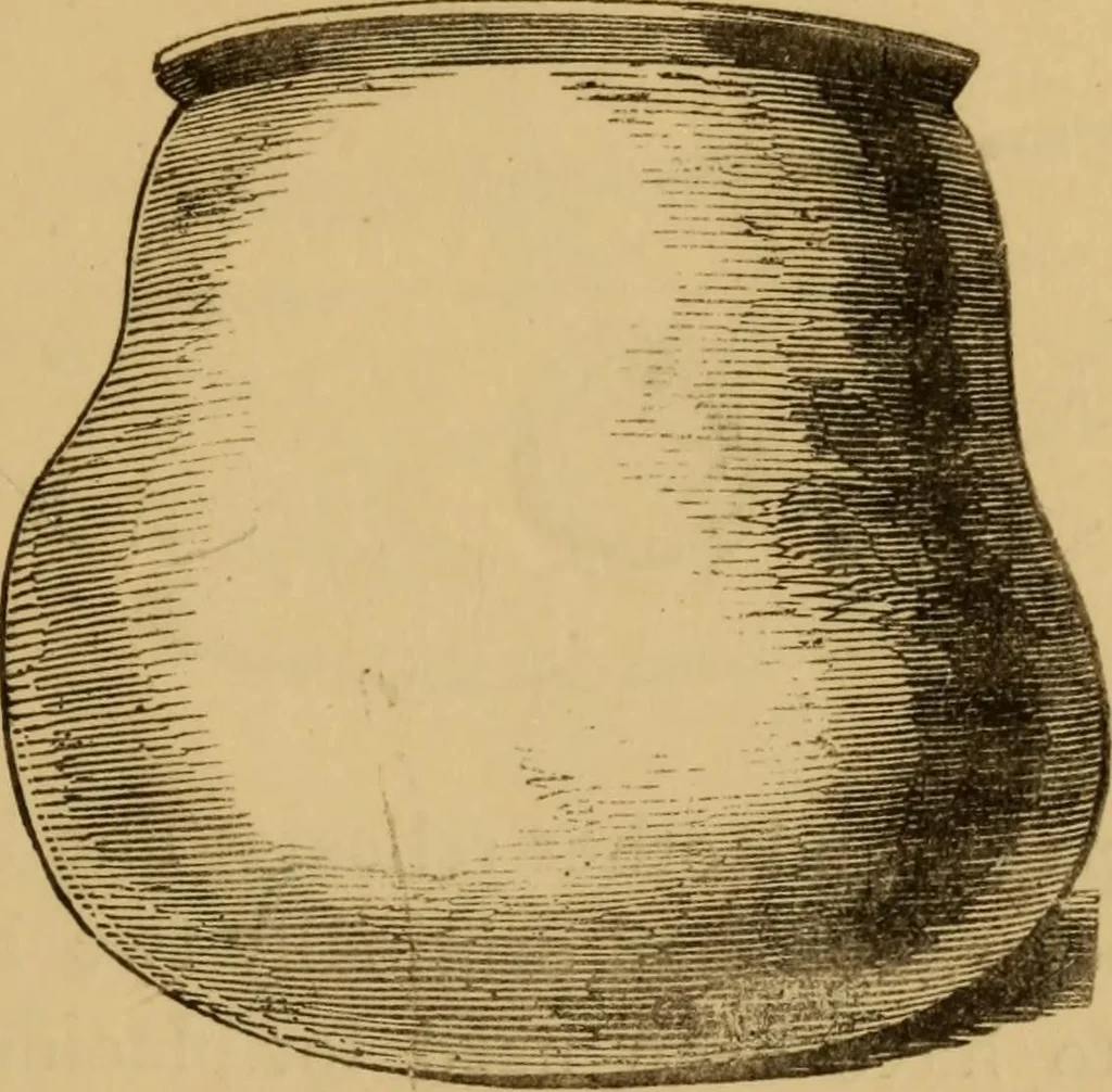 An illustration from Grave-mounds and their contents; a manual of archaeology, as exemplified in the burials of the Celtic, the Romano-British, and the Anglo-Saxon periods, 1870, leaf 313