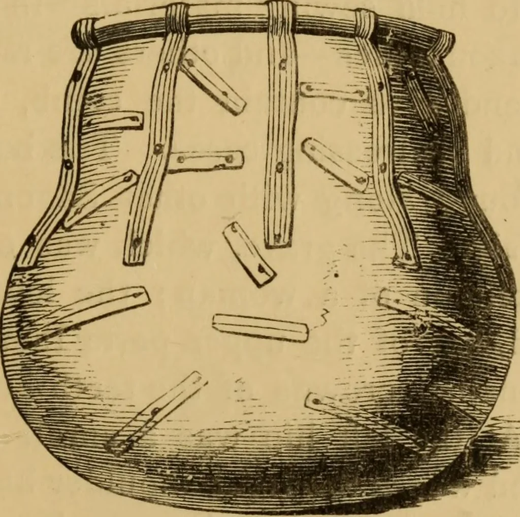 An illustration from Grave-mounds and their contents; a manual of archaeology, as exemplified in the burials of the Celtic, the Romano-British, and the Anglo-Saxon periods, 1870, leaf 313