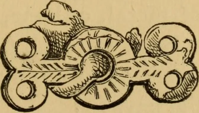 An illustration from Grave-mounds and their contents; a manual of archaeology, as exemplified in the burials of the Celtic, the Romano-British, and the Anglo-Saxon periods, 1870, leaf 315