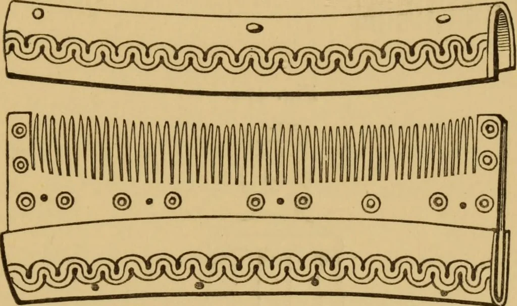 An illustration from Grave-mounds and their contents; a manual of archaeology, as exemplified in the burials of the Celtic, the Romano-British, and the Anglo-Saxon periods, 1870, leaf 317