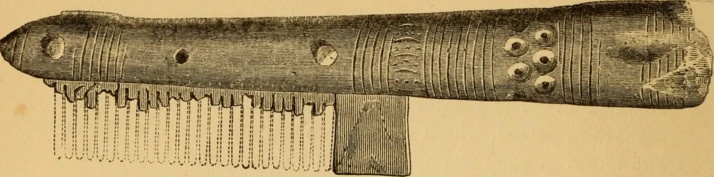 An illustration from Grave-mounds and their contents; a manual of archaeology, as exemplified in the burials of the Celtic, the Romano-British, and the Anglo-Saxon periods, 1870, leaf 318