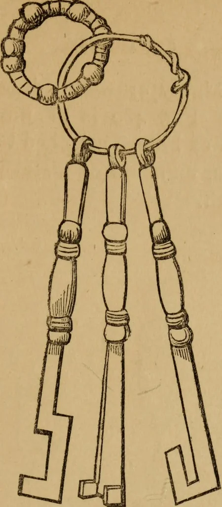An illustration from Grave-mounds and their contents; a manual of archaeology, as exemplified in the burials of the Celtic, the Romano-British, and the Anglo-Saxon periods, 1870, leaf 321