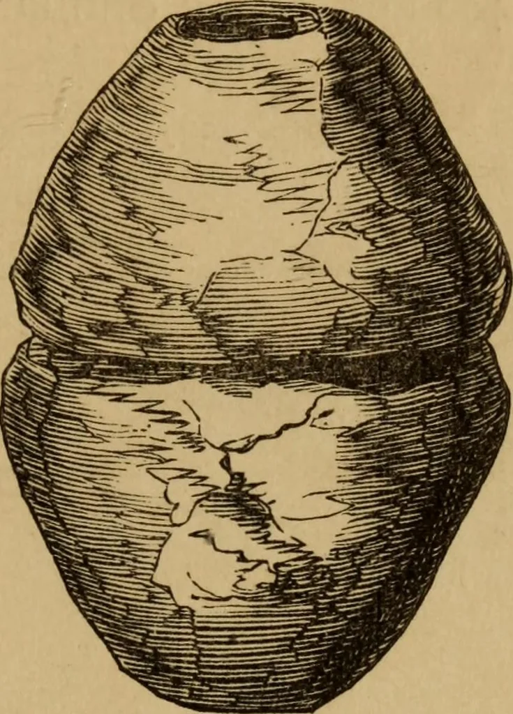 An illustration from Grave-mounds and their contents; a manual of archaeology, as exemplified in the burials of the Celtic, the Romano-British, and the Anglo-Saxon periods, 1870, leaf 325