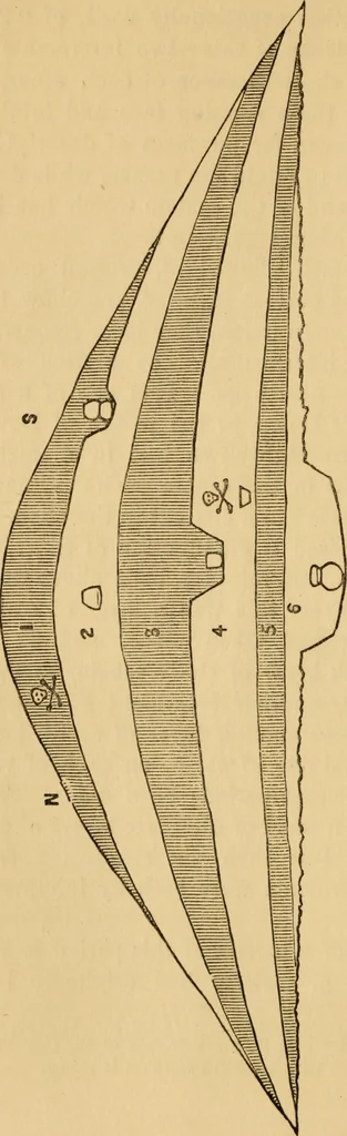 An illustration from Grave-mounds and their contents; a manual of archaeology, as exemplified in the burials of the Celtic, the Romano-British, and the Anglo-Saxon periods, 1870, leaf 38