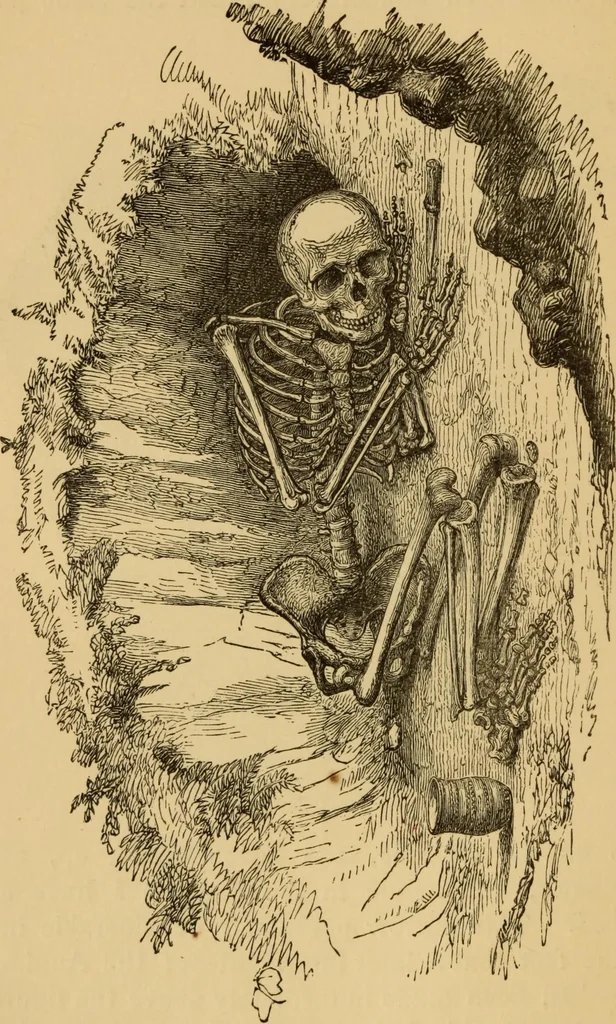 An illustration from Grave-mounds and their contents; a manual of archaeology, as exemplified in the burials of the Celtic, the Romano-British, and the Anglo-Saxon periods, 1870, leaf 44