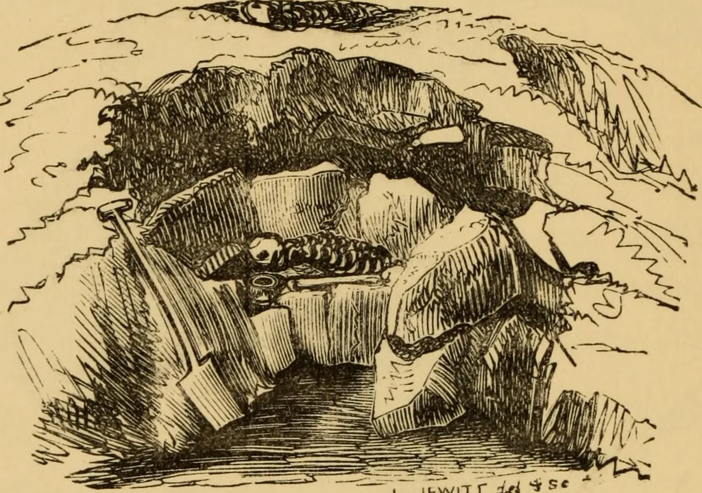 An illustration from Grave-mounds and their contents; a manual of archaeology, as exemplified in the burials of the Celtic, the Romano-British, and the Anglo-Saxon periods, 1870, leaf 48