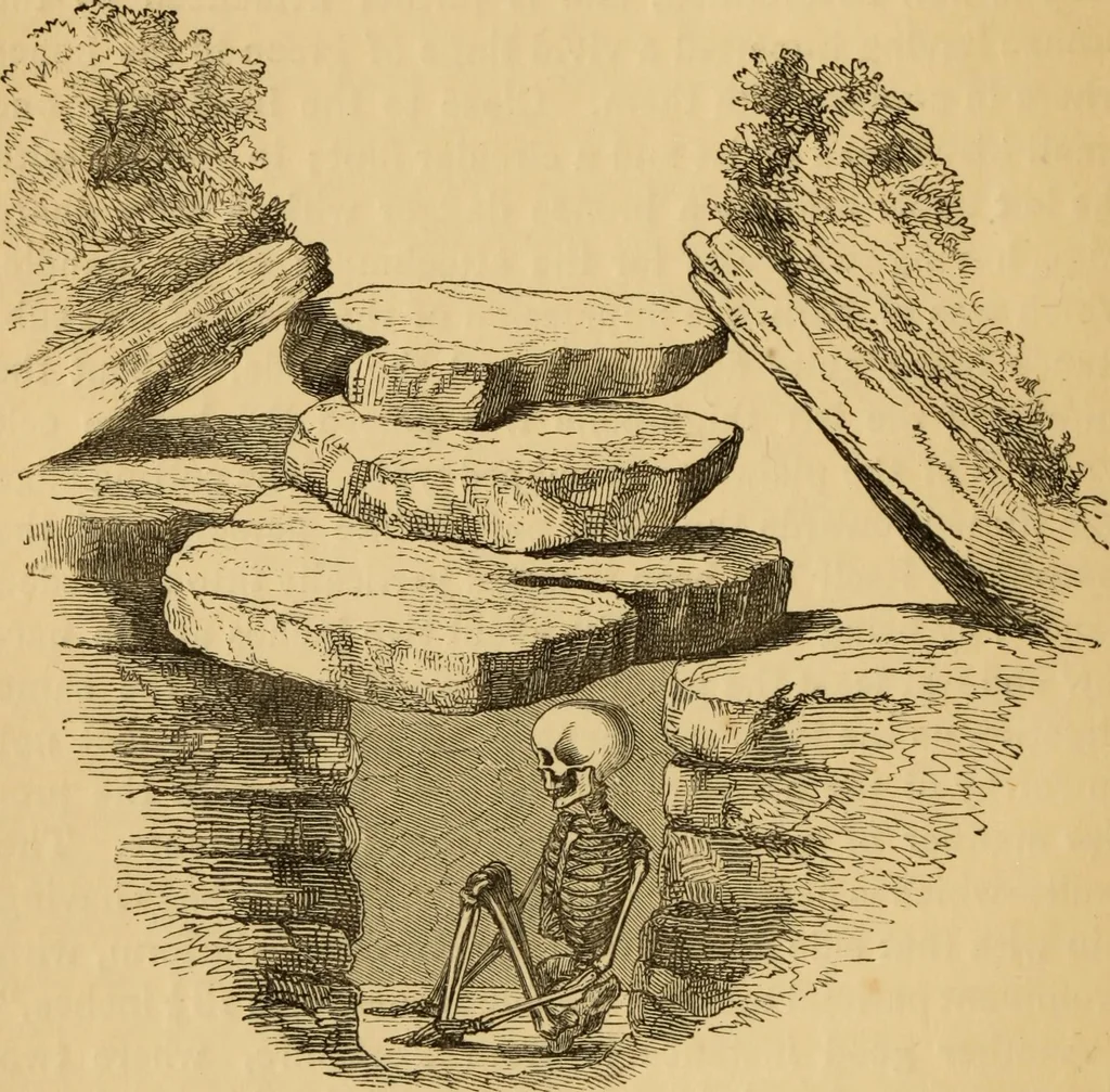An illustration from Grave-mounds and their contents; a manual of archaeology, as exemplified in the burials of the Celtic, the Romano-British, and the Anglo-Saxon periods, 1870, leaf 56