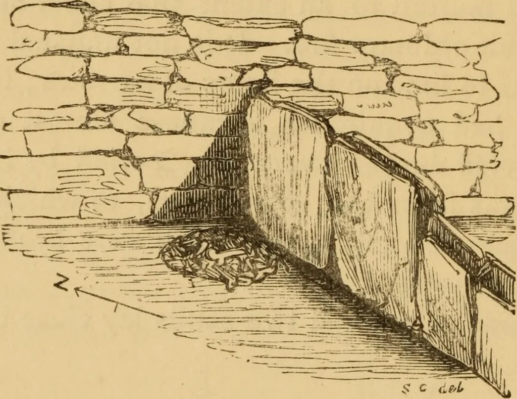 An illustration from Grave-mounds and their contents; a manual of archaeology, as exemplified in the burials of the Celtic, the Romano-British, and the Anglo-Saxon periods, 1870, leaf 70