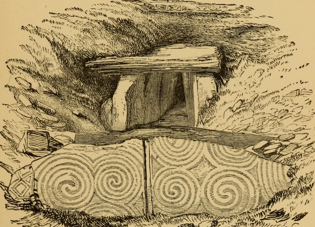 An illustration from Grave-mounds and their contents; a manual of archaeology, as exemplified in the burials of the Celtic, the Romano-British, and the Anglo-Saxon periods, 1870, leaf 87