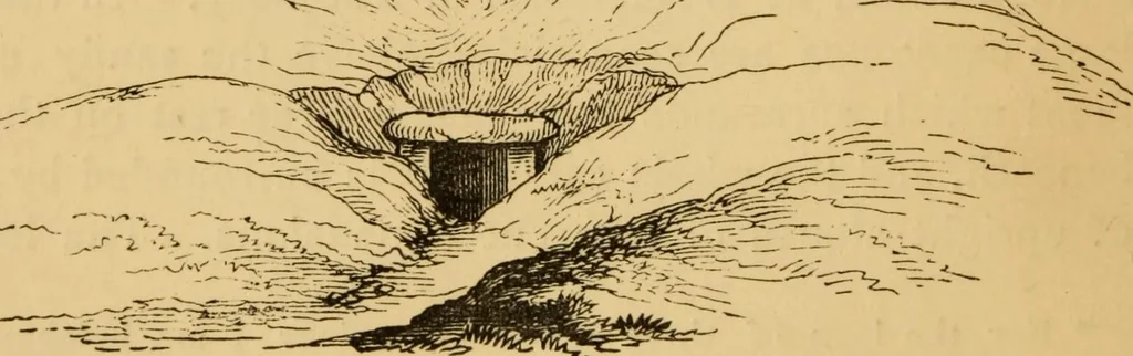 An illustration from Grave-mounds and their contents; a manual of archaeology, as exemplified in the burials of the Celtic, the Romano-British, and the Anglo-Saxon periods, 1870, leaf 94