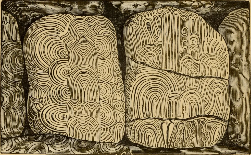 An illustration from Grave-mounds and their contents; a manual of archaeology, as exemplified in the burials of the Celtic, the Romano-British, and the Anglo-Saxon periods, 1870, leaf 96