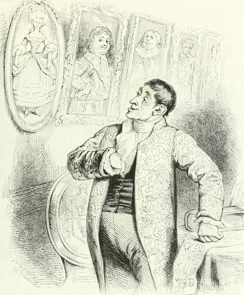 An illustration from Gravures, 1880, leaf 107