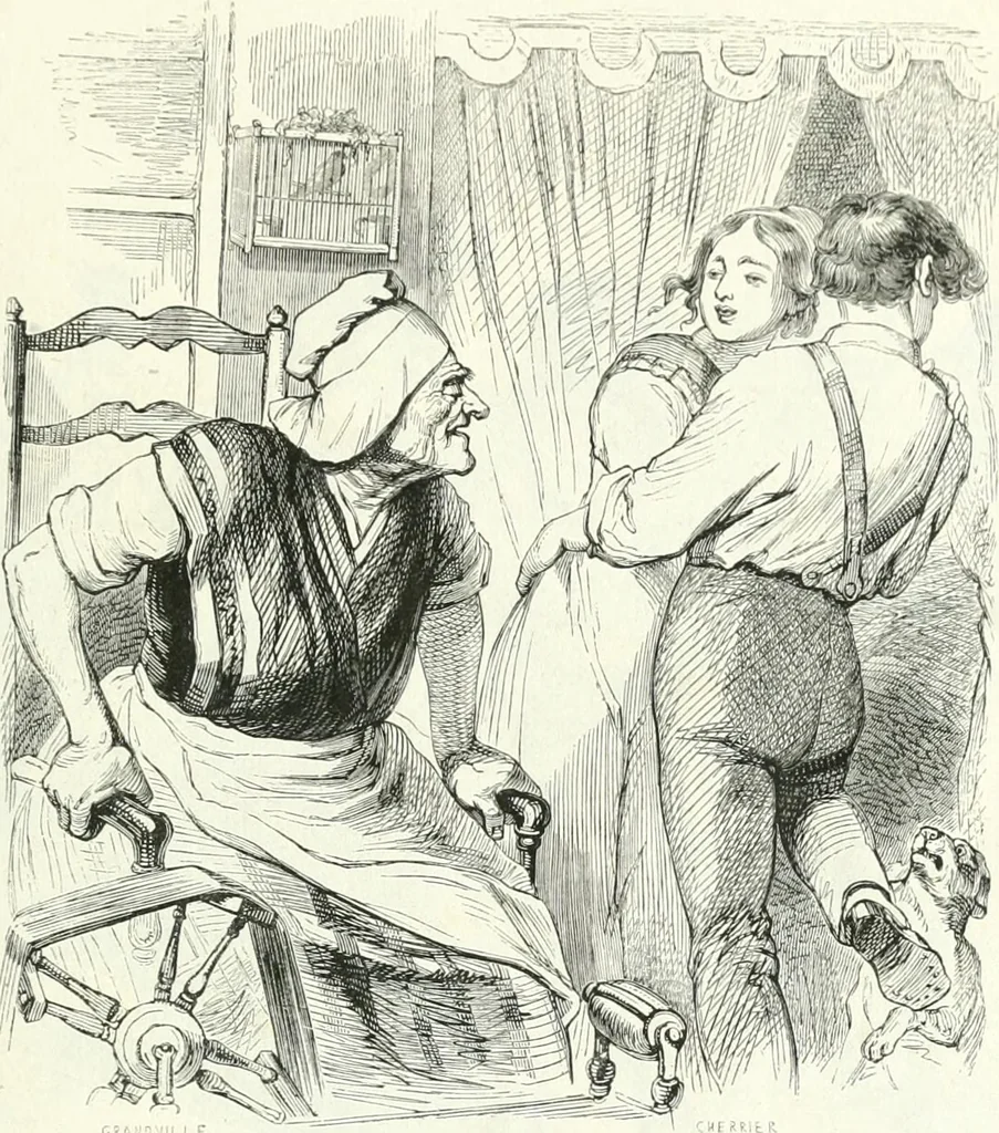 An illustration from Gravures, 1880, leaf 9