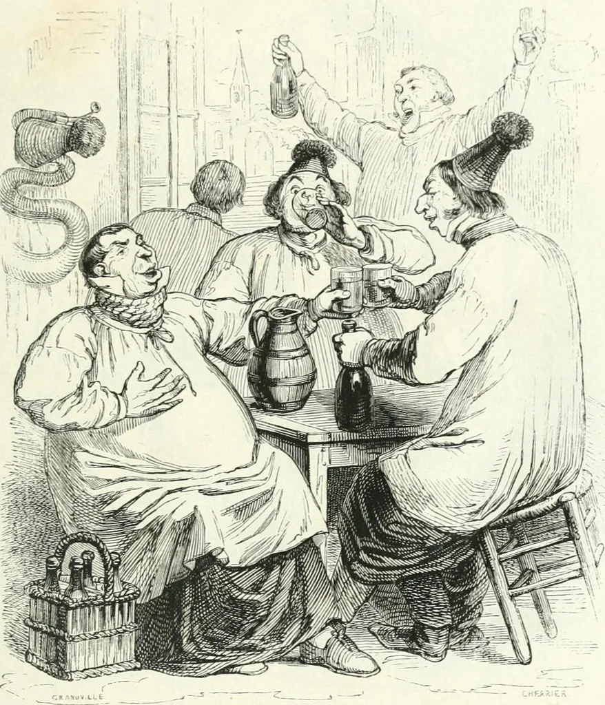 An illustration from Gravures, 1880, leaf 91