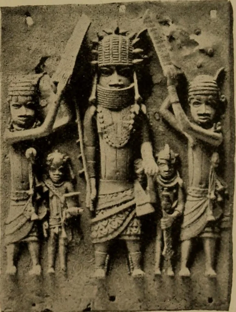 An illustration from Great Benin; its customs, art and horrors, 1903, leaf 121