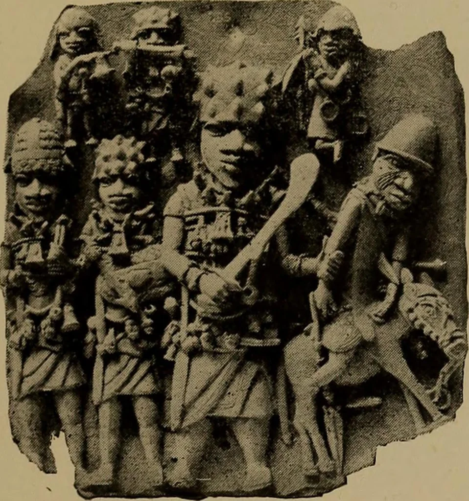 An illustration from Great Benin; its customs, art and horrors, 1903, leaf 141