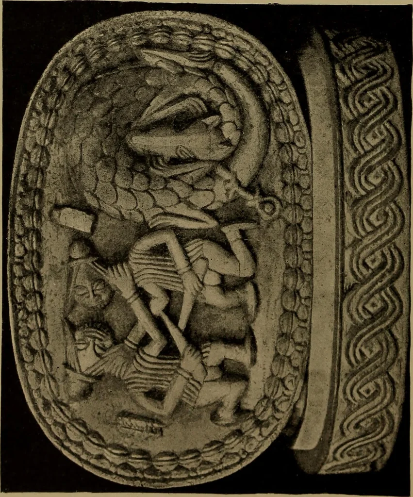 An illustration from Great Benin; its customs, art and horrors, 1903, leaf 216