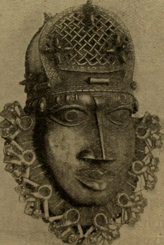 An illustration from Great Benin; its customs, art and horrors, 1903, leaf 48