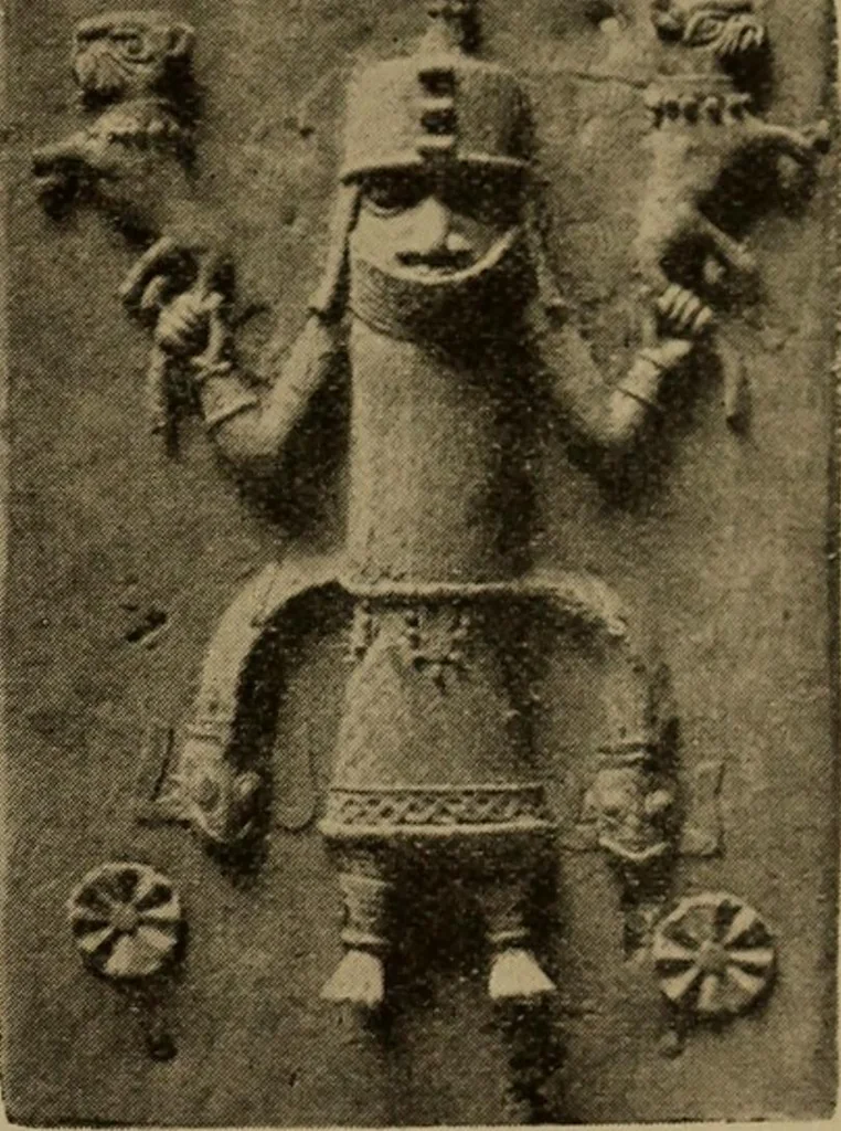 An illustration from Great Benin; its customs, art and horrors, 1903, leaf 63