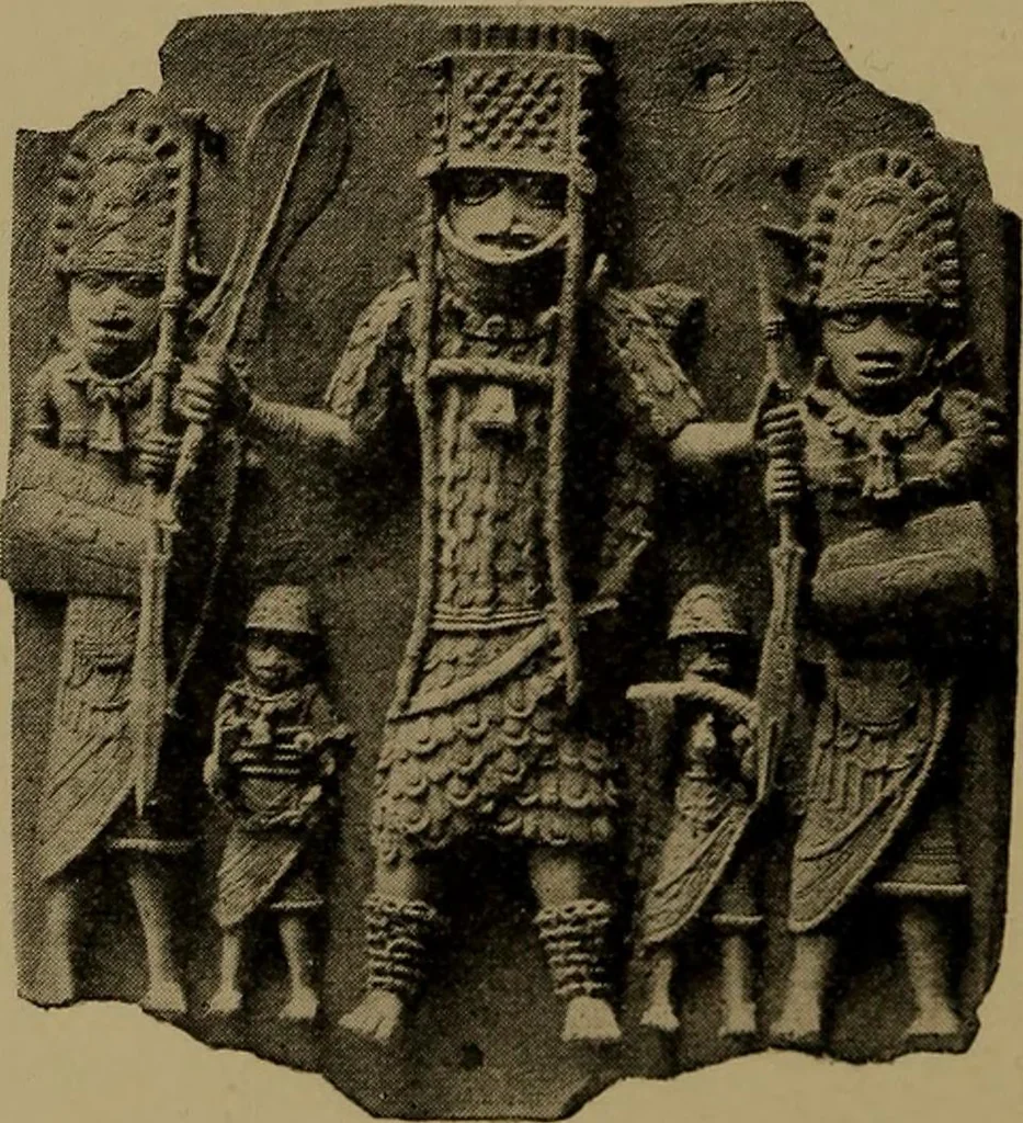 An illustration from Great Benin; its customs, art and horrors, 1903, leaf 72