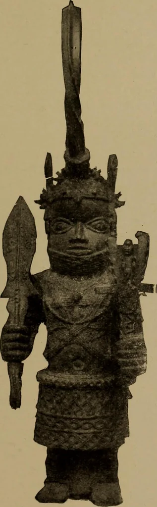 An illustration from Great Benin; its customs, art and horrors, 1903, leaf 75