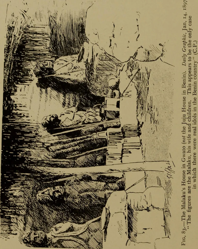 An illustration from Great Benin; its customs, art and horrors, 1903, leaf 92