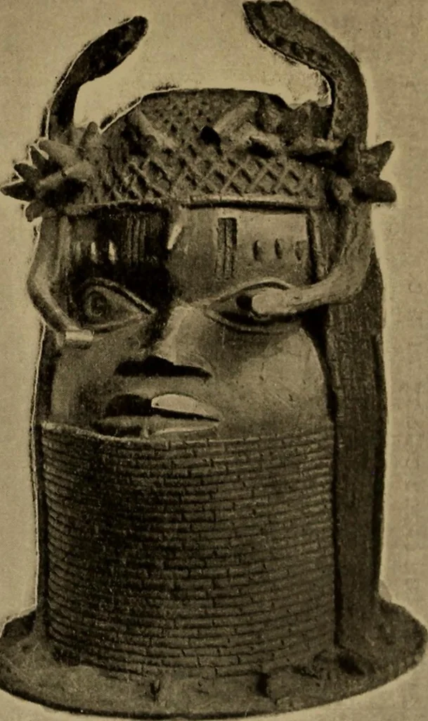 An illustration from Great Benin; its customs, art and horrors, 1903, leaf 95