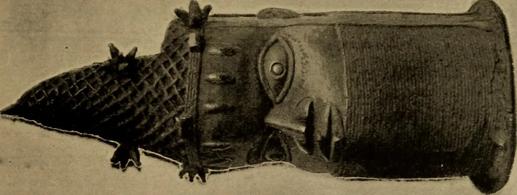 An illustration from Great Benin; its customs, art and horrors, 1903, leaf 95